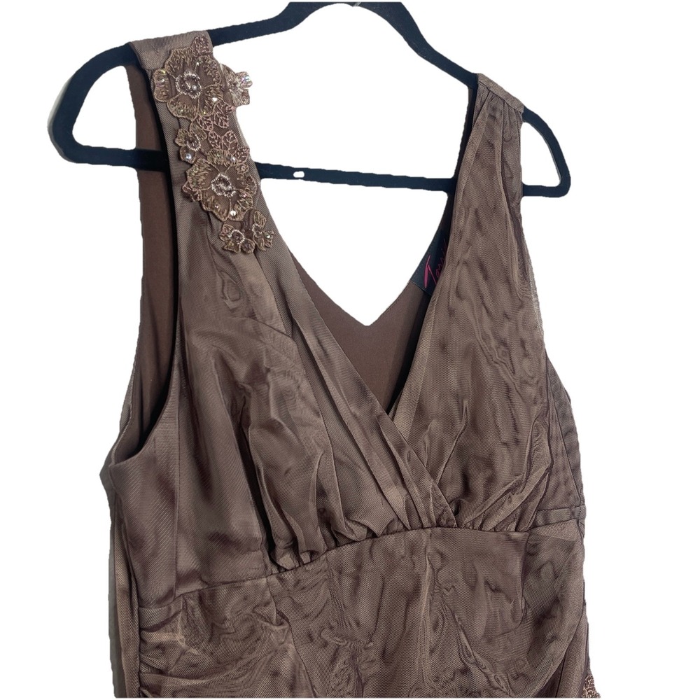 Vtg Torrid Brown Tulle Fit and Flare Dress‎ Size 14 - Picture 4 of 16